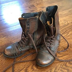 Steve Madden zip/lace up booties